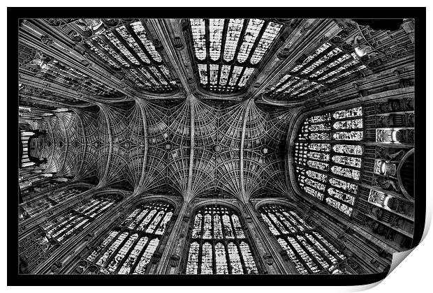  Ceiling Kings college chapel  Print by David Portwain
