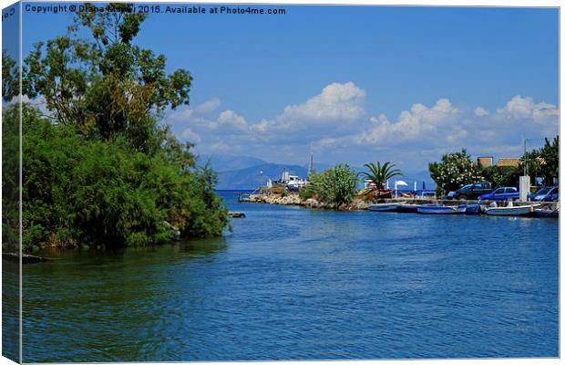  Messonghi River Canvas Print by Diana Mower