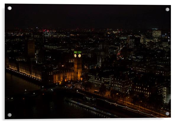 London at Night  Acrylic by Charlotte Moon