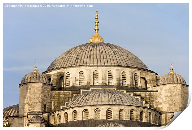 Blue Mosque Domes Print by Artur Bogacki