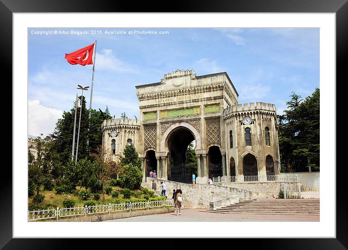 Istanbul University Main Gate Framed Mounted Print by Artur Bogacki