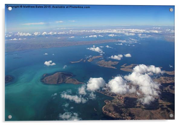  Lake Titicaca from the sky Acrylic by Matthew Bates