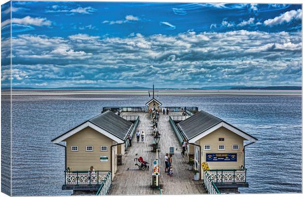 View Over The Pier Canvas Print by Steve Purnell