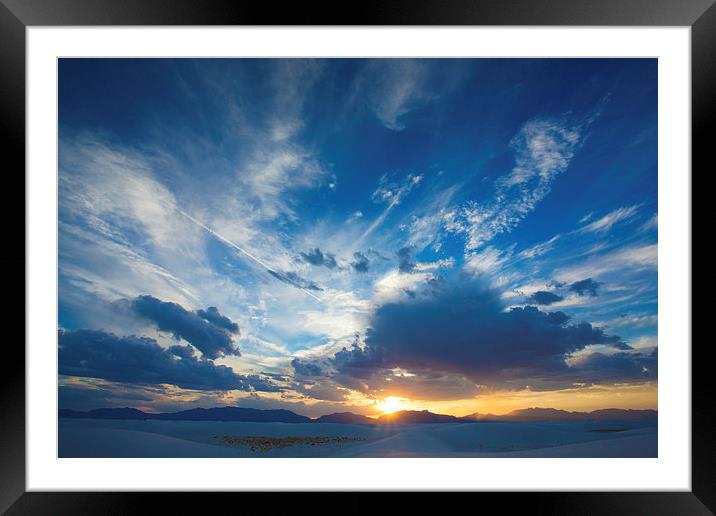  White Sands Sunset Framed Mounted Print by Chris Pickett