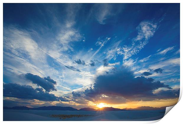  White Sands Sunset Print by Chris Pickett