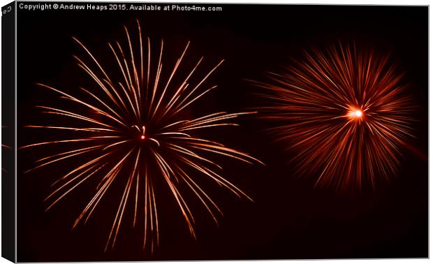  Fireworks Canvas Print by Andrew Heaps