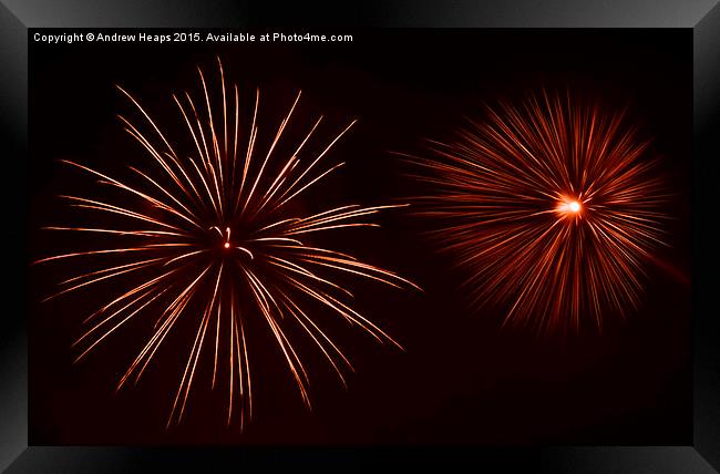  Fireworks Framed Print by Andrew Heaps
