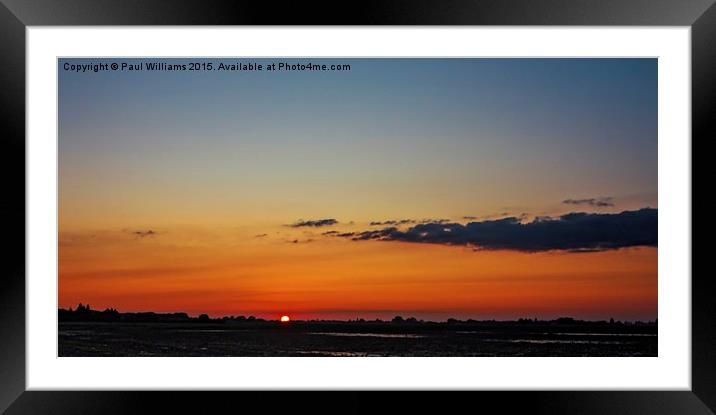 Sunrise - Holbeach, Lincolnshire Framed Mounted Print by Paul Williams