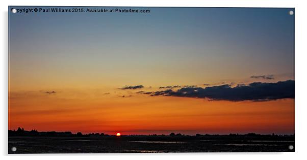 Sunrise - Holbeach, Lincolnshire Acrylic by Paul Williams