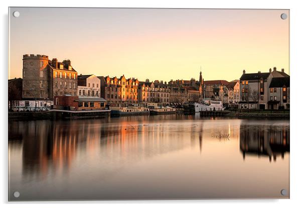  Winter Sunset at the Shore, Leith Acrylic by Miles Gray