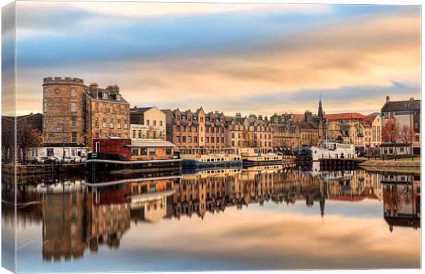 Autumn Colours, the Shore in Leith Canvas Print by Miles Gray