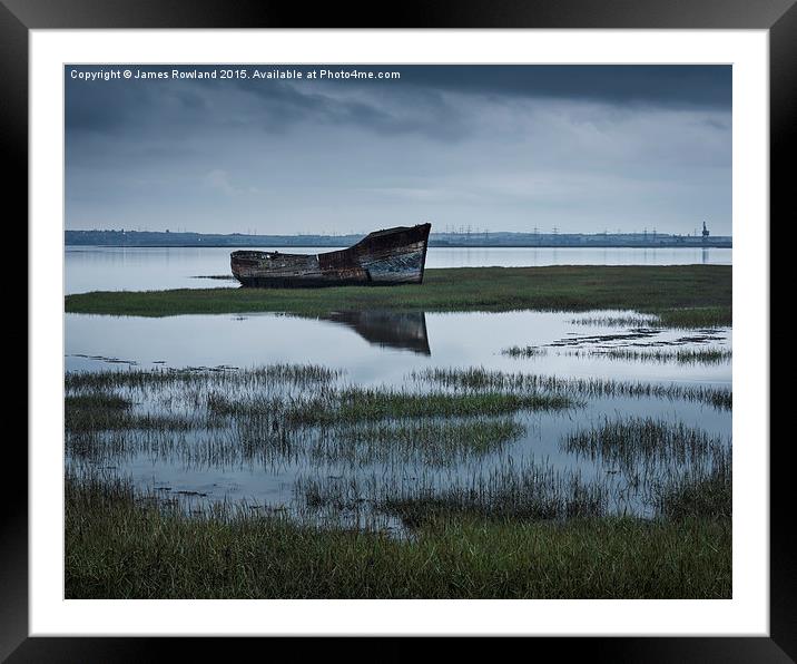 Wreck on the Medway Framed Mounted Print by James Rowland