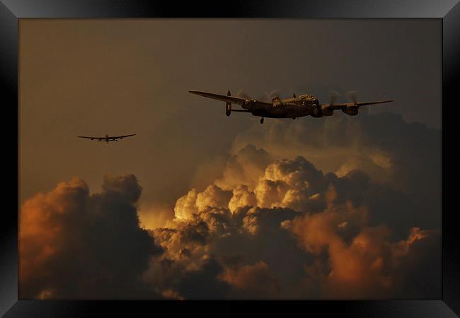 Lancasters above the storm  Framed Print by Oxon Images