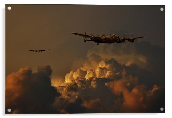 Lancasters above the storm  Acrylic by Oxon Images