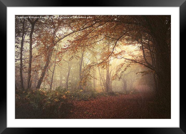  Mystical Autumn Woodland Framed Mounted Print by Alyson Fennell