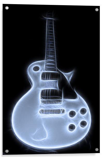Electric guitar Acrylic by Darren Smith
