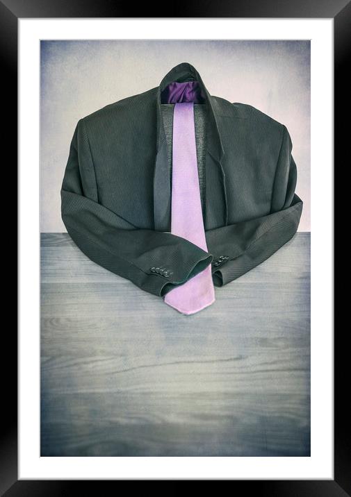  Hollow Man with Purple Tie Framed Mounted Print by Svetlana Sewell