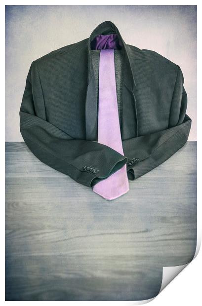  Hollow Man with Purple Tie Print by Svetlana Sewell