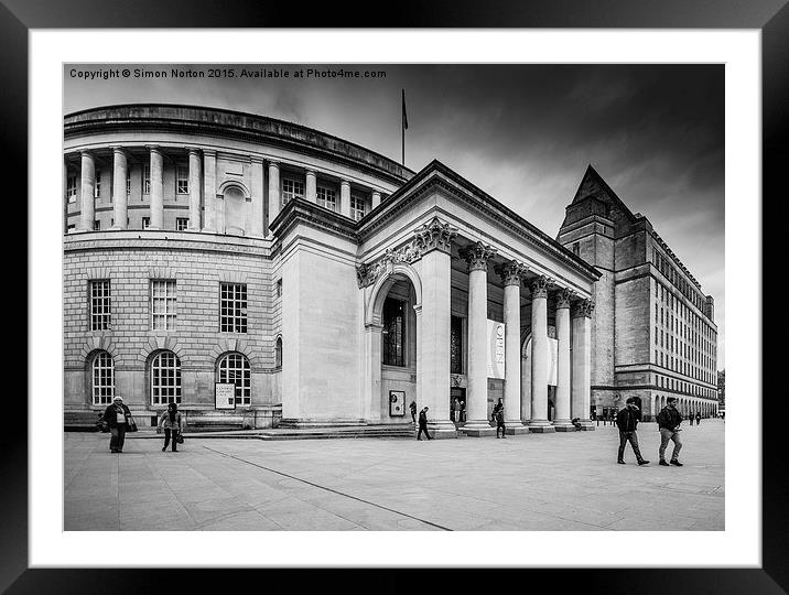  Manchester Central Library Framed Mounted Print by Simon Norton