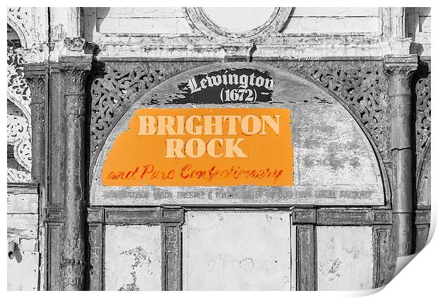 Brighton Rock Print by Malcolm McHugh