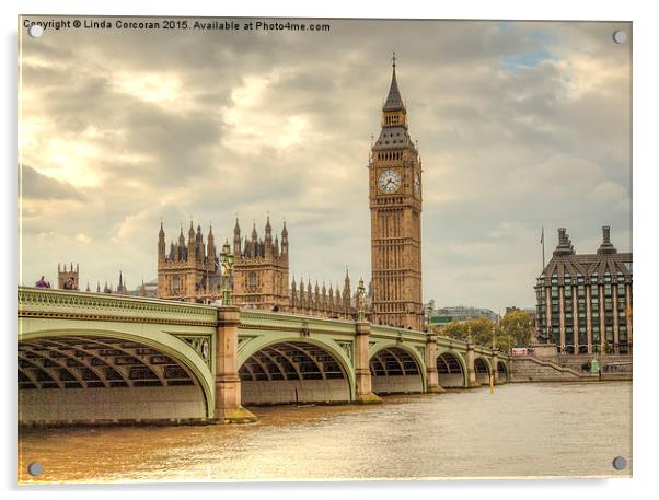  Westminster Bridge Acrylic by Linda Corcoran LRPS CPAGB