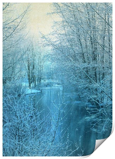  Winter River Print by Svetlana Sewell