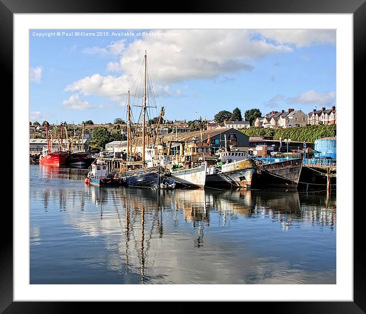  Boats at Milford Haven Framed Mounted Print by Paul Williams