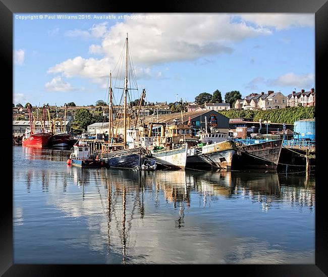  Boats at Milford Haven Framed Print by Paul Williams