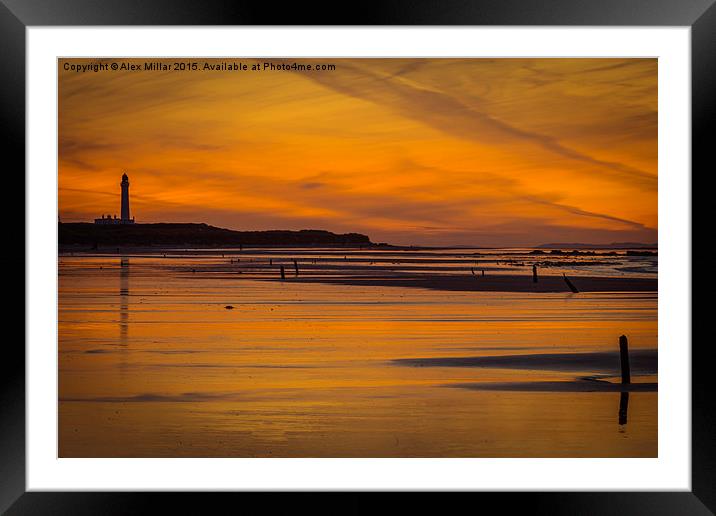  West Beach Sunset Framed Mounted Print by Alex Millar