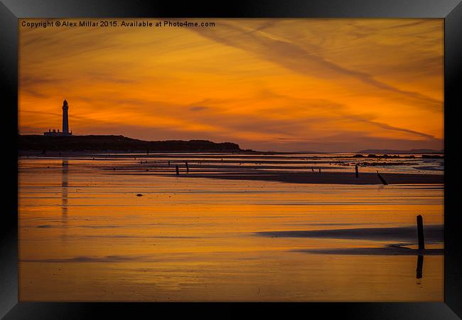  West Beach Sunset Framed Print by Alex Millar