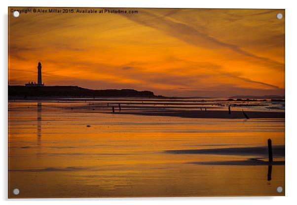  West Beach Sunset Acrylic by Alex Millar