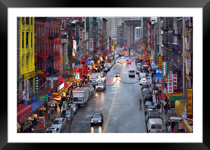 Chinatown New York Framed Mounted Print by Tom Hall