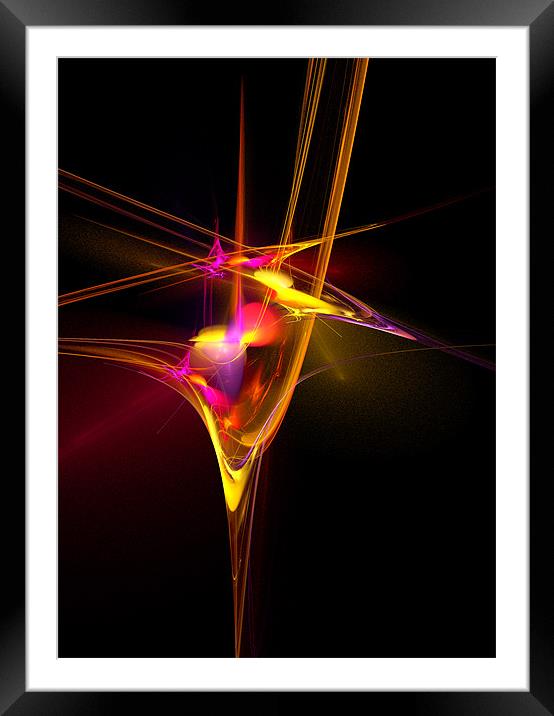 Fractal abstraction Framed Mounted Print by Jean-François Dupuis