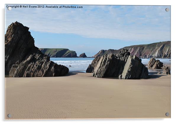 Marloes Sands Acrylic by Neil Evans