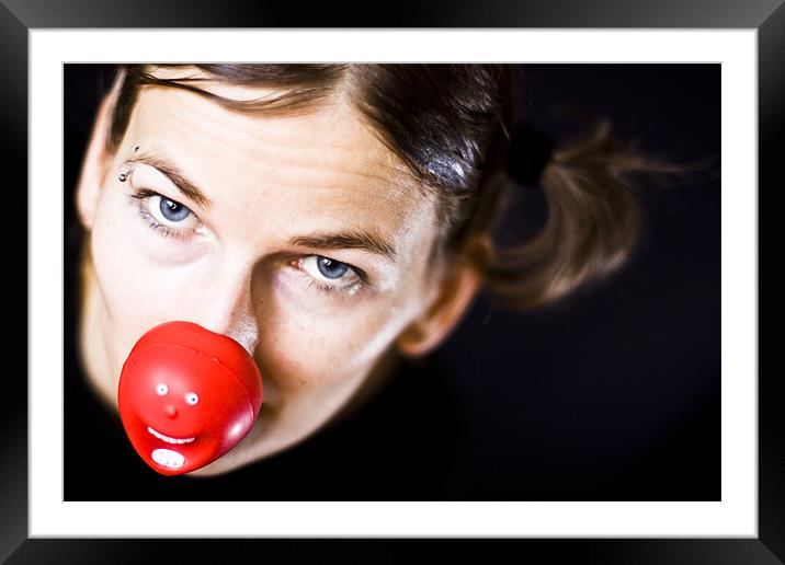 Red nose day Framed Mounted Print by Gabor Pozsgai
