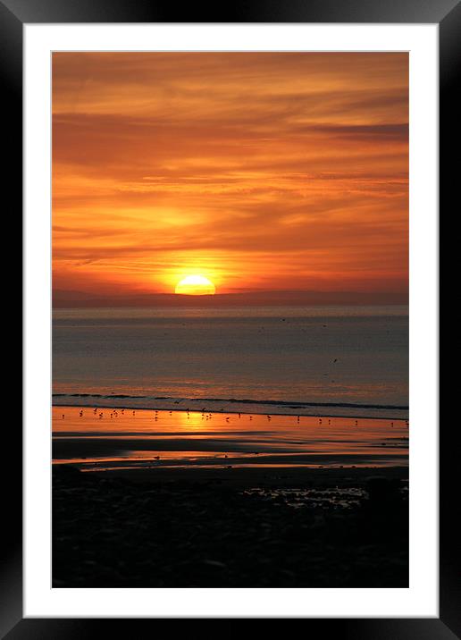 sunrise Framed Mounted Print by geraint jones