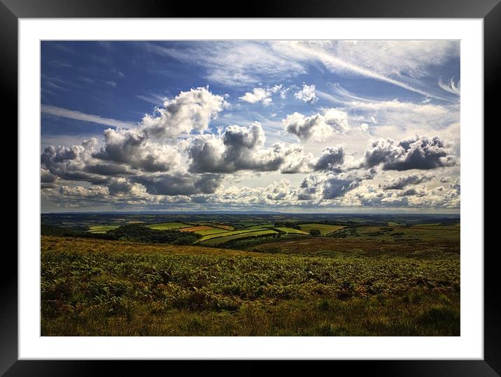 Moody Exmoor Landscape Framed Mounted Print by Mike Gorton