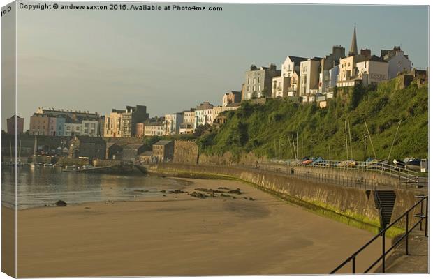  SEASIDE TOWN OF TENBY Canvas Print by andrew saxton