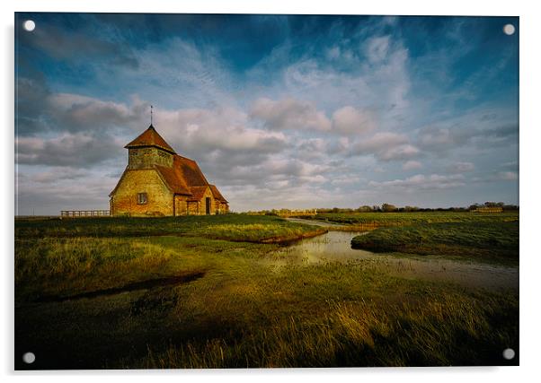 St Thomas Becket Church, Kent, UK Acrylic by John Ly
