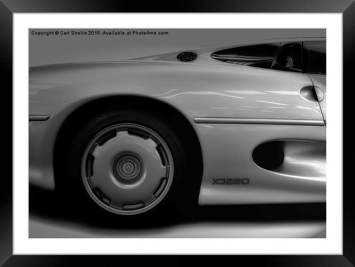  Jaguar XJ220 Framed Mounted Print by Carl Shellis