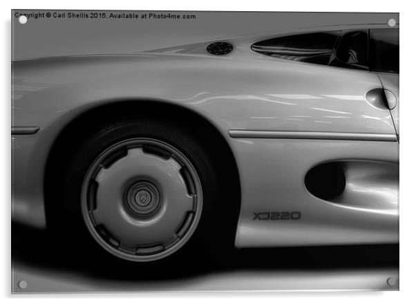  Jaguar XJ220 Acrylic by Carl Shellis