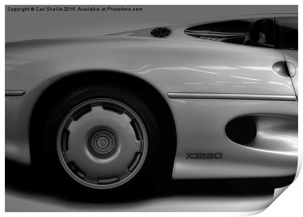  Jaguar XJ220 Print by Carl Shellis
