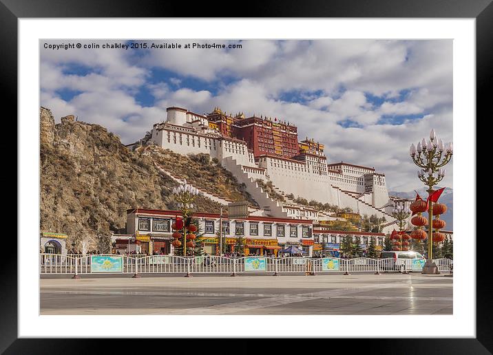  Potala Palace in Lhasa Framed Mounted Print by colin chalkley