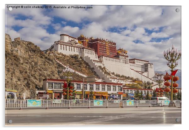  Potala Palace in Lhasa Acrylic by colin chalkley