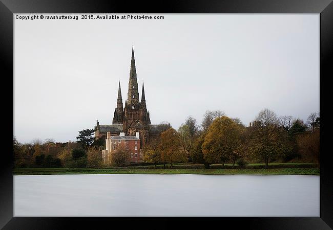 Lichfield Cathedral And Stowe Pool Framed Print by rawshutterbug 