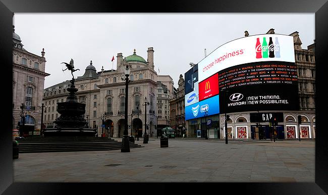  Piccadilly Circus Framed Print by Liam Hinds