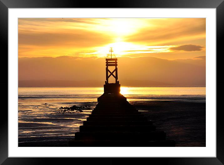  sunset at crosby Framed Mounted Print by sue davies