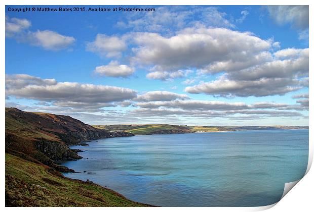  View from Start point lighthouse Print by Matthew Bates