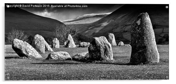  Stone Circle, Cumbria Acrylic by David Portwain
