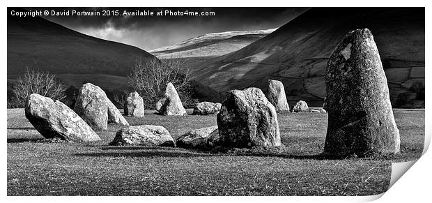  Stone Circle, Cumbria Print by David Portwain